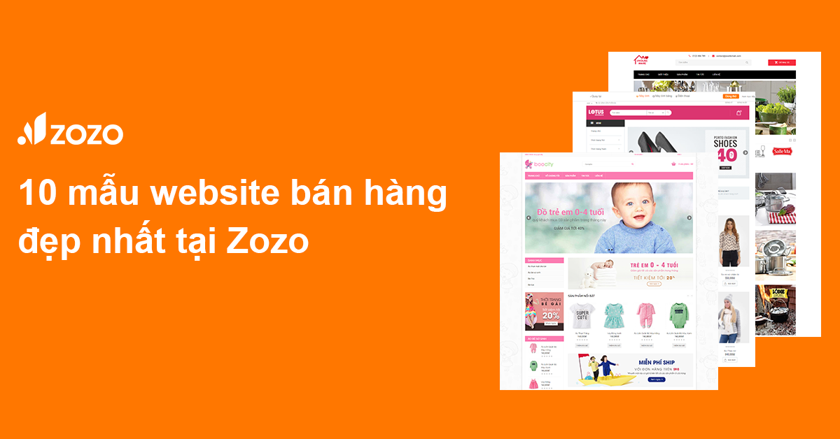 10 mẫu website bán hàng đẹp nhất tại Zozo